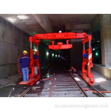 máquina de colocación de la pista del metro